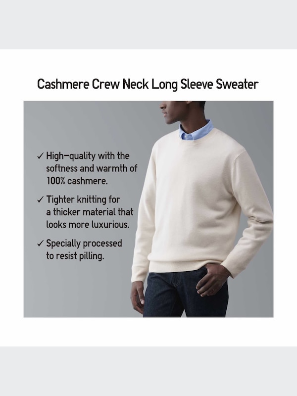 100% Cashmere Crew Neck Sweater