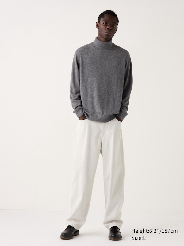 100% Cashmere Turtleneck Long Sleeve Sweater