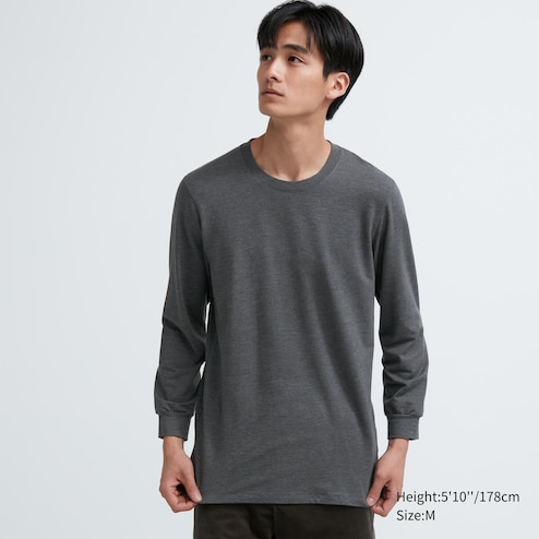 UNIQLO HEATTECH Extra Warm Cotton Crew Neck Thermal T-Shirt
