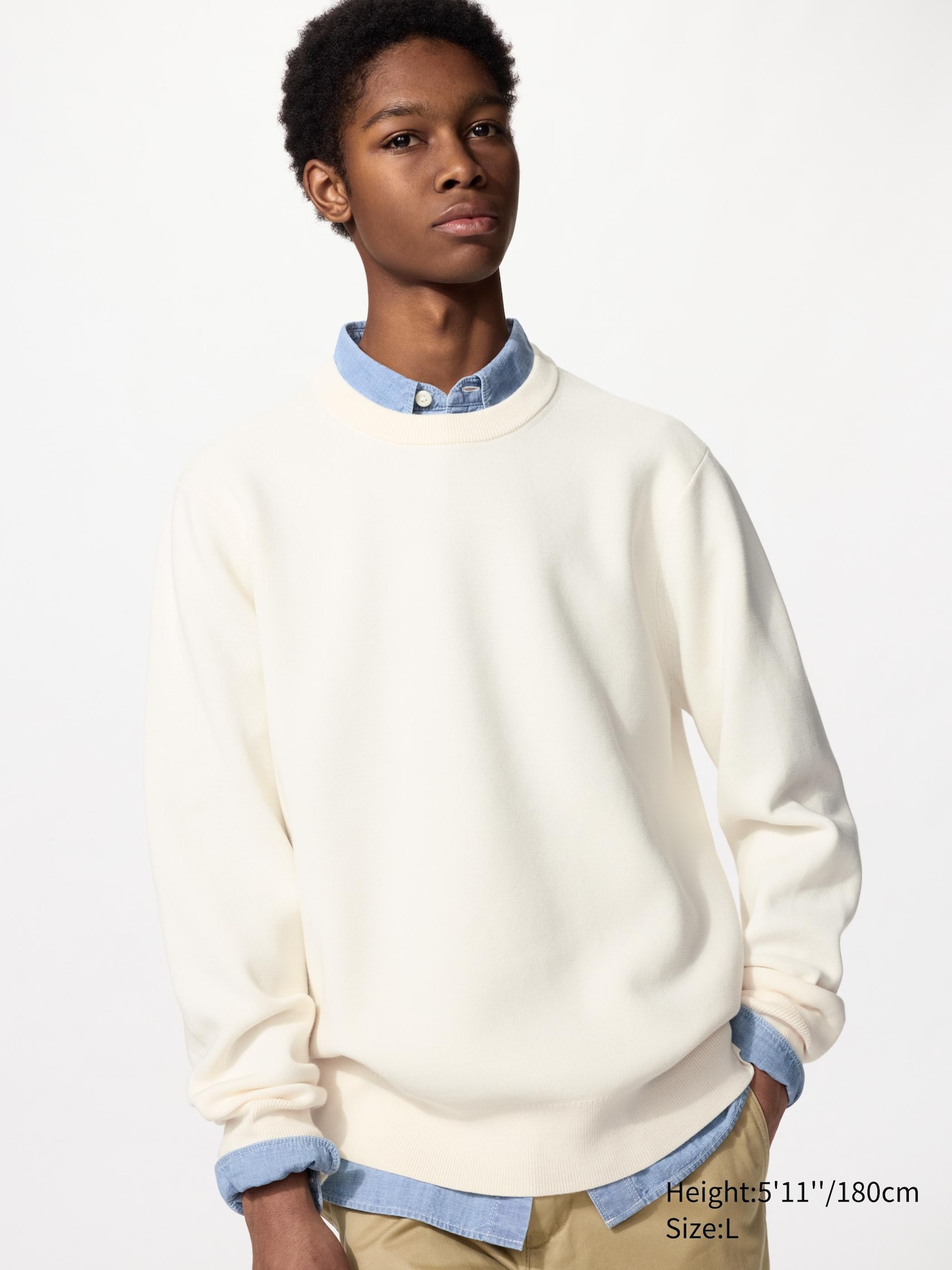 Unisex Washable Milano Ribbed Crew Neck Sweater | UNIQLO AU