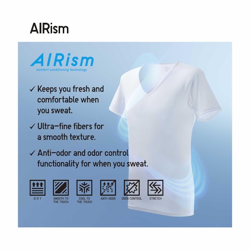 MEN'S AIRISM V-NECK T-SHIRT