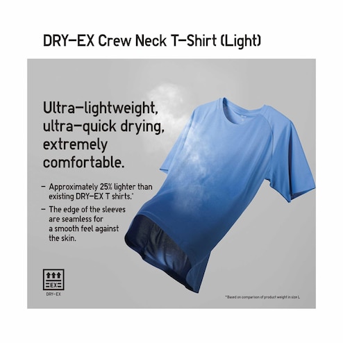 DRY-EX CREW NECK SHORT SLEEVE T-SHIRT (LIGHT)