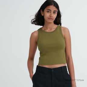 Cropped sleeveless top