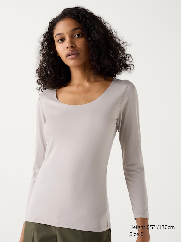 HEATTECH Scoop Neck Long Sleeve T-Shirt