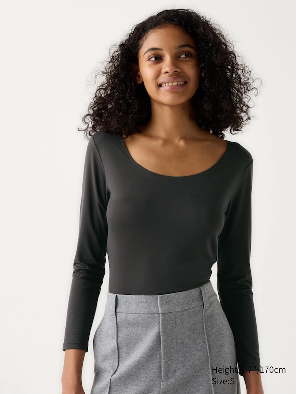 HEATTECH Scoop Neck Long Sleeve T-Shirt