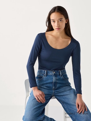HEATTECH Scoop Neck Long Sleeve T-Shirt