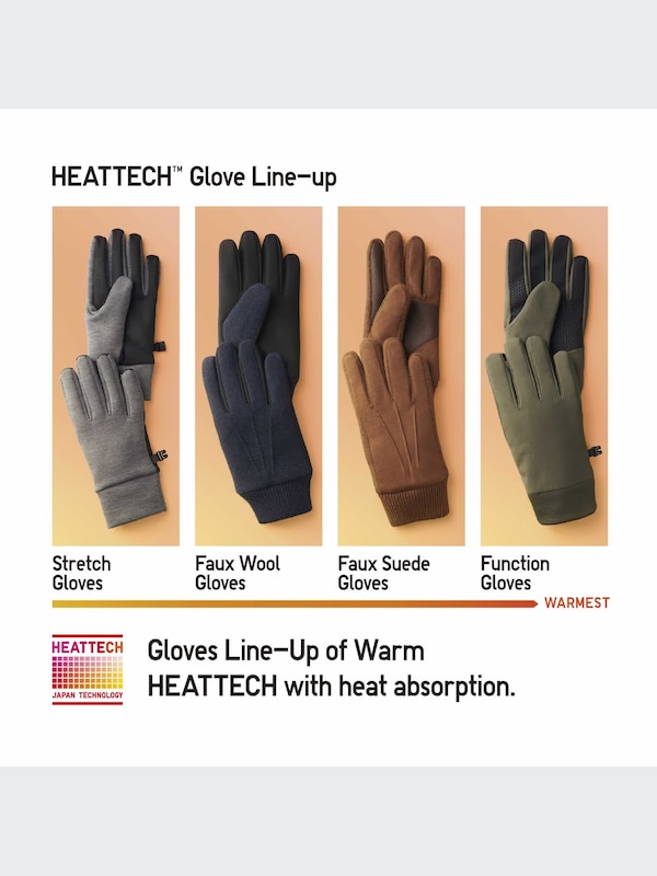 HEATTECH Lined Faux Suede Gloves