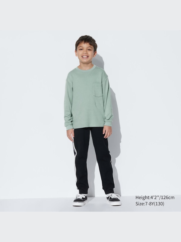 Soft Brushed Crew Neck Long Sleeve T-Shirt