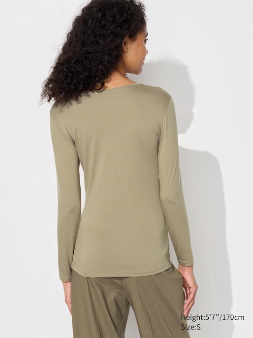HEATTECH Crew Neck Long Sleeve T-Shirt