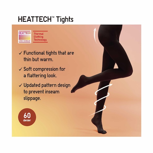 Girls HEATTECH Cable Knit Thermal Tights