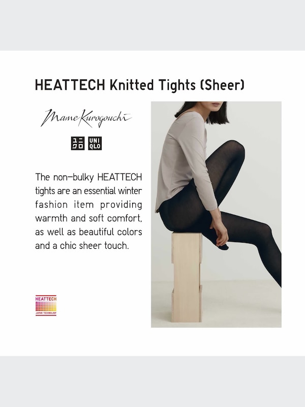 Mame Kurogouchi HEATTECH Knitted Tights (Sheer)