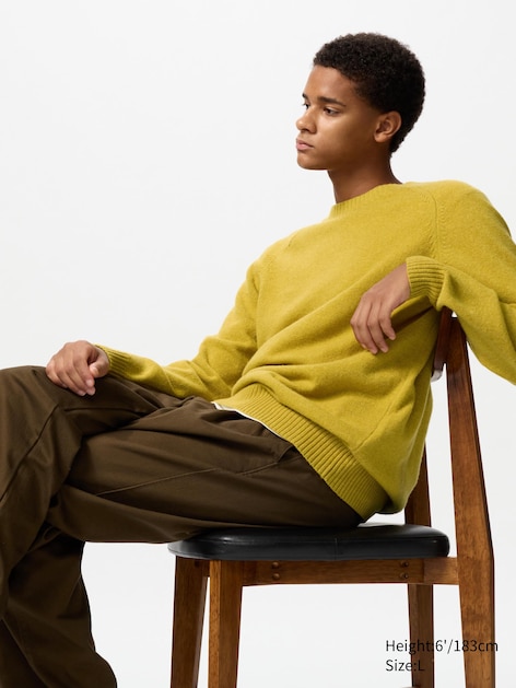 100% Premium Lambswool Long Sleeve Crew Neck Sweater