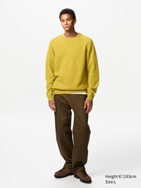 100% Premium Lambswool Long Sleeve Crew Neck Sweater