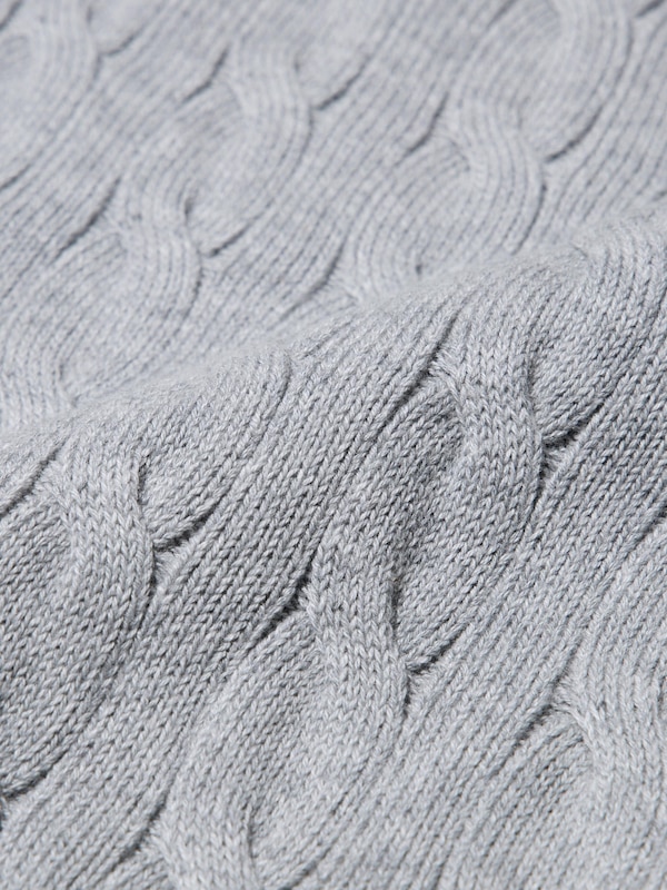 Cable V Neck Knitted Vest