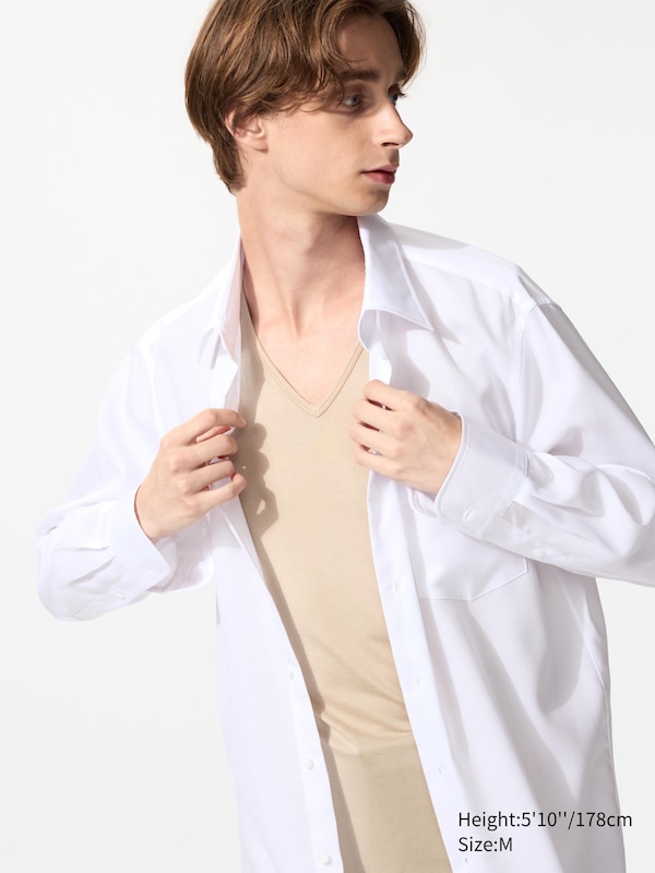 HEATTECH V Neck Long Sleeve T-Shirt