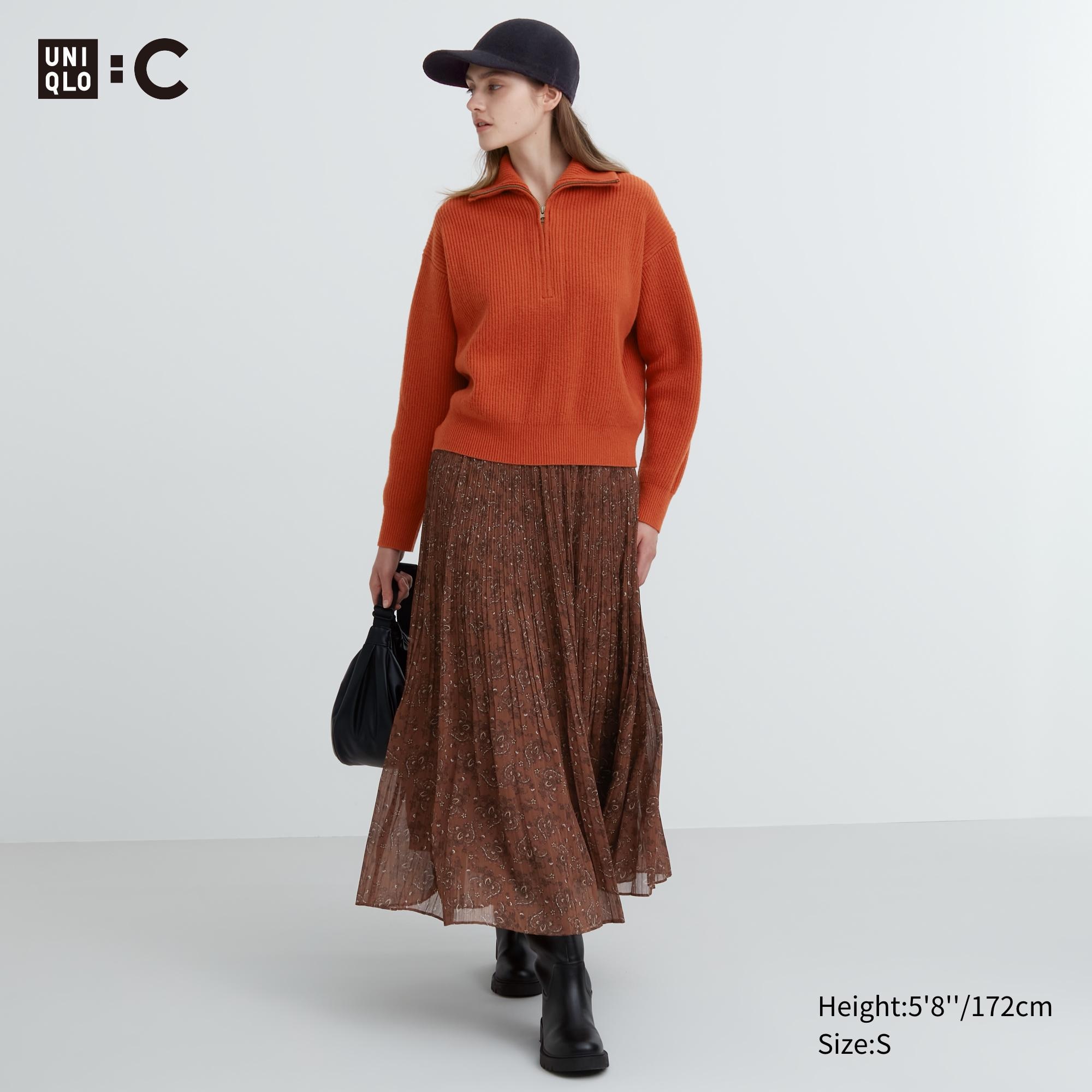 Plus size shop red skirt uniqlo