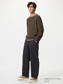 Cotton Relaxed Ankle Pants (Denim)