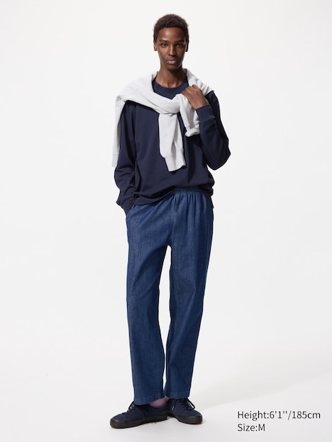 Stretch Easy Ankle Pants (Denim)