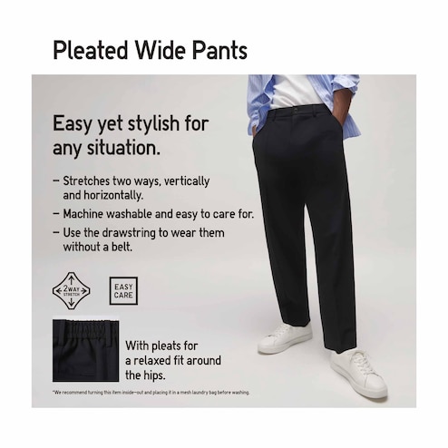 MEN'S PLEATED WIDE PANTS