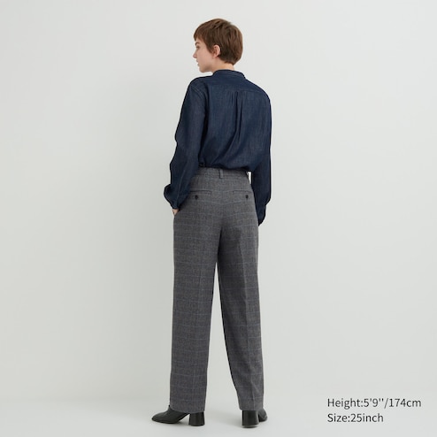 Ines de la Fressange Tweed Pleated Wide Pants
