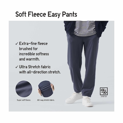 MEN'S SOFT FLEECE EASY PANTS (ULTRA STRETCH)