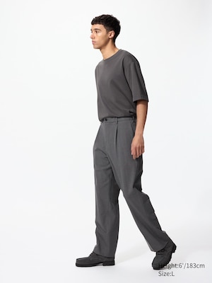 Wide-Fit Pleated Pants