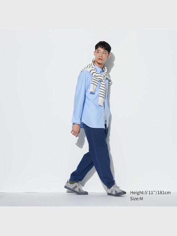 Washed Jersey Jogger Pants (Denim)