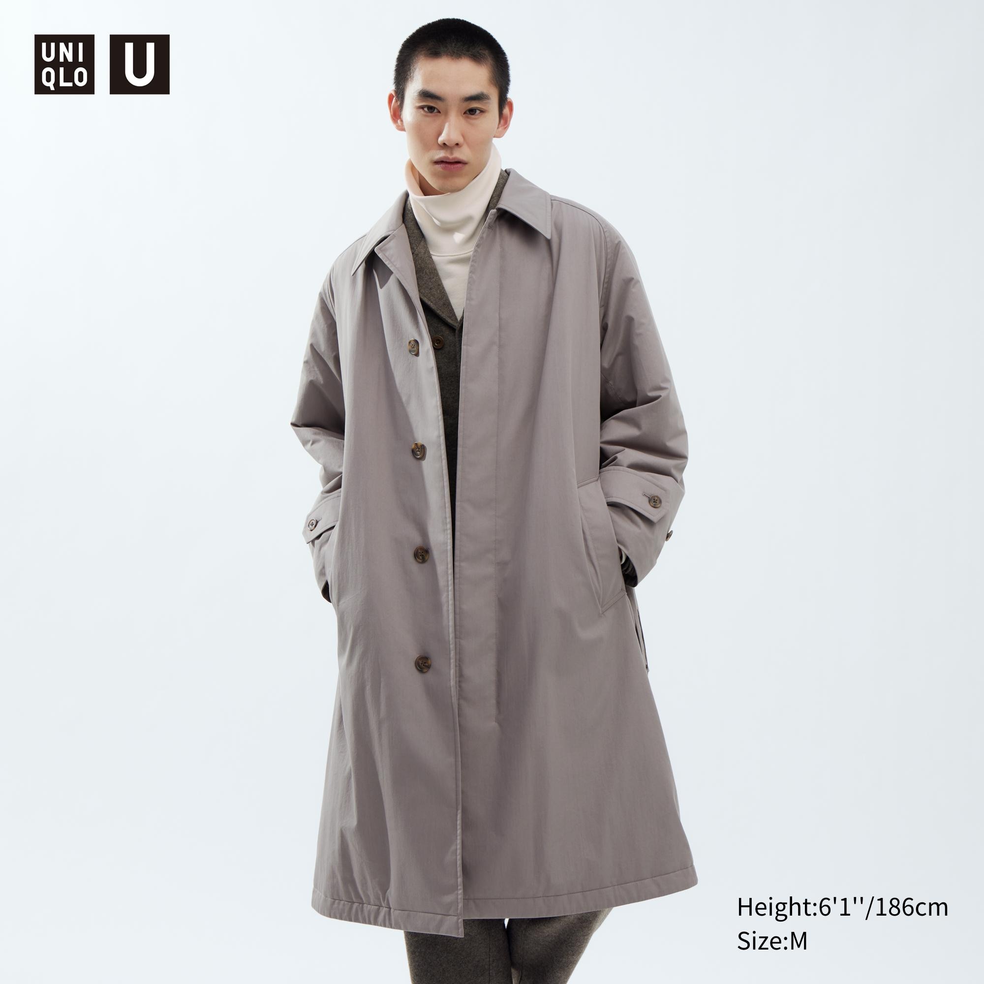 Uniqlo u blocktech store single breasted coat