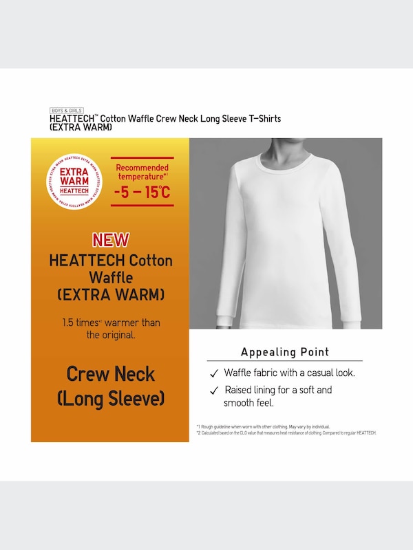HEATTECH Cotton Waffle T-Shirt (Extra Warm)