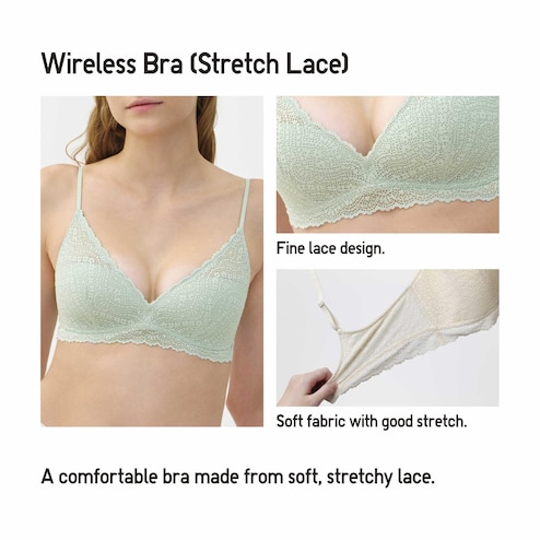 Uniqlo Uniqlo WOMEN 3D HOLD LACE WIRELESS BRA 24.90