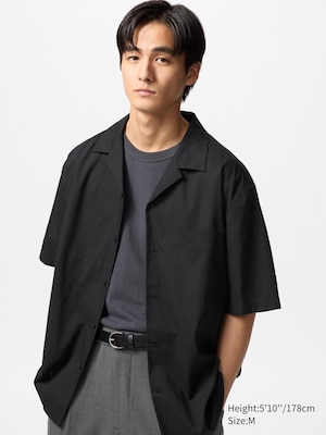 Modal Cotton Open Collar Short Sleeve Shirt