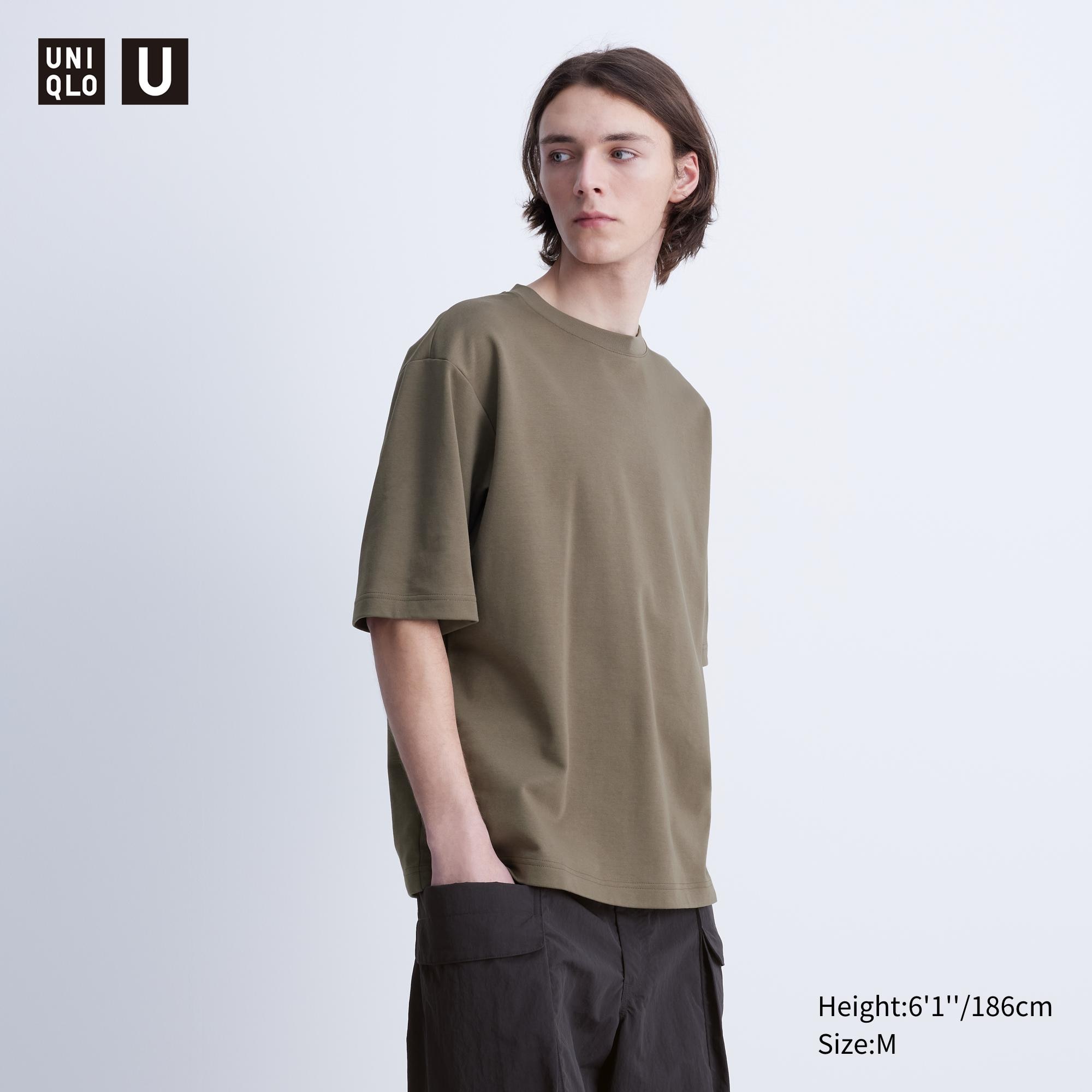 Shop looks for「Uniqlo U AIRism Cotton Oversized Crew Neck Half Sleeve T ...