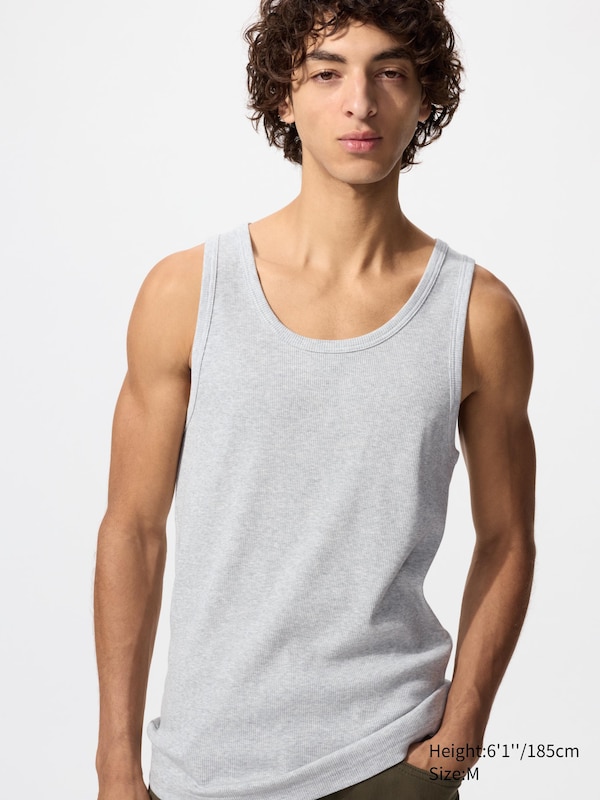 Dry Colour Ribbed Tank Top