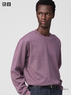 Uniqlo U AIRism Cotton Crew Neck Long Sleeve T-Shirt