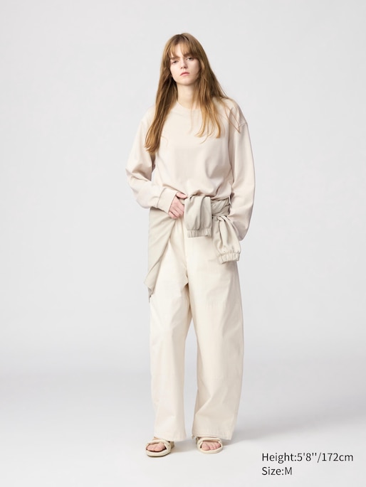 Uniqlo U AIRism Cotton Long Sleeve Crew Neck T-Shirt