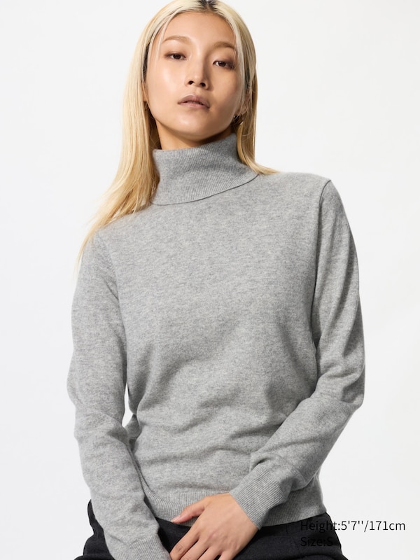 Women's 100% Cashmere Turtleneck Sweater UNIQLO AU