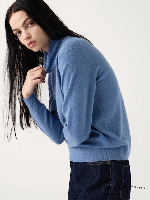 Jersey cashmere cuello alto