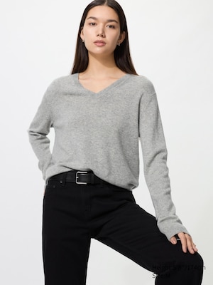 100% Cashmere V Neck Sweater