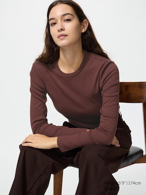 Soft Ribbed Long Sleeve T-Shirt