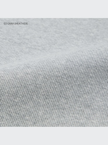 Soft Ribbed Crew Neck Long Sleeve T-Shirt