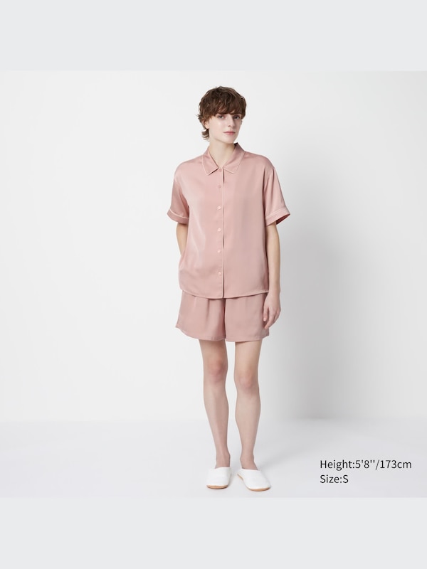 Satin Pyjamas (Short Sleeve)