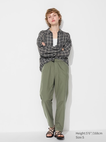Cotton Relaxed Ankle Pants