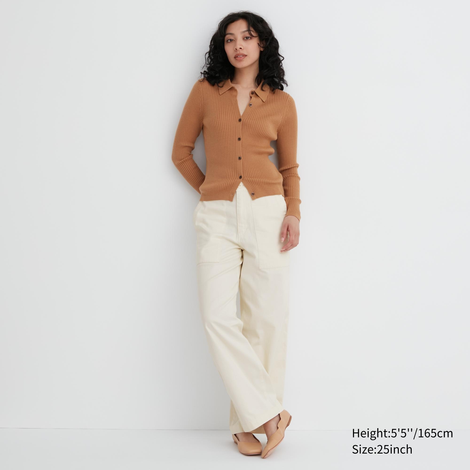 Michaela in the Uniqlo U Wide Leg Curved Pants. | Fit jeans women, Uniqlo,  Curved pants