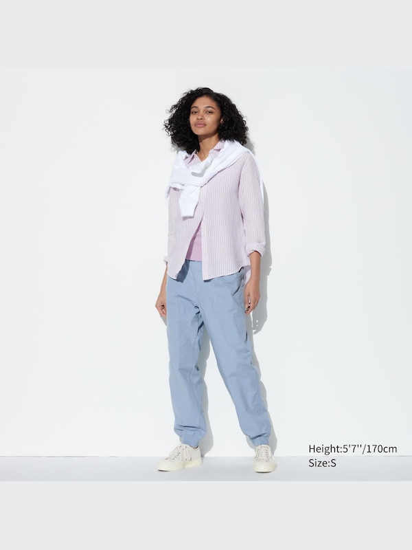 Cotton Relaxed Ribbed Jogger Pants