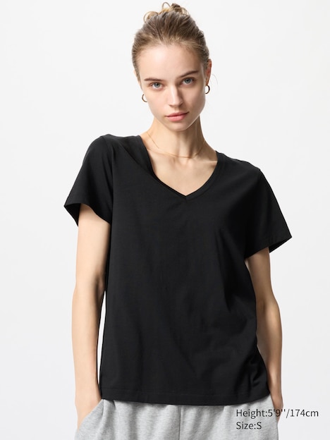 100% SUPIMA Cotton V Neck Short Sleeve T-Shirt