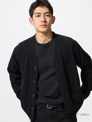 100% Lambswool V-Neck Cardigan