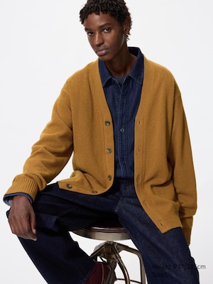 100% Lambswool V-Neck Cardigan