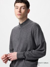 100% Merino Half-Zip Sweater