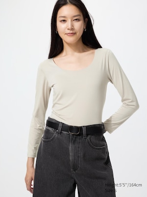 HEATTECH Scoop Neck Long Sleeve T-Shirt