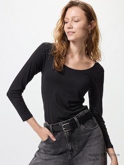 HEATTECH Scoop Neck Long Sleeve T-Shirt